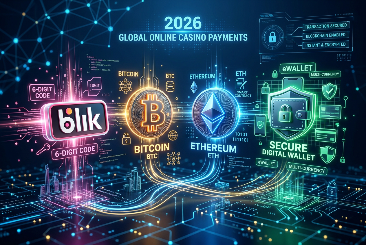 Cyfrowe metody płatności w kasynach 2026 w tym BLIK i kryptowaluty